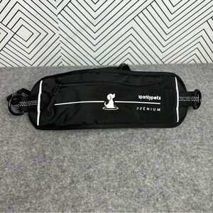 SparkyPets Black Hands Free Waist Belt Bag Double Zip Pocket Walking Jogging